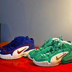 Nike Air Penny Sneakers - Bold Blue and Teal